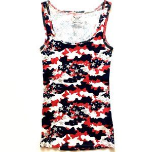 Faded Glory Red/White/Blue Camo Star Tank